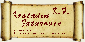 Kostadin Faturović vizit kartica